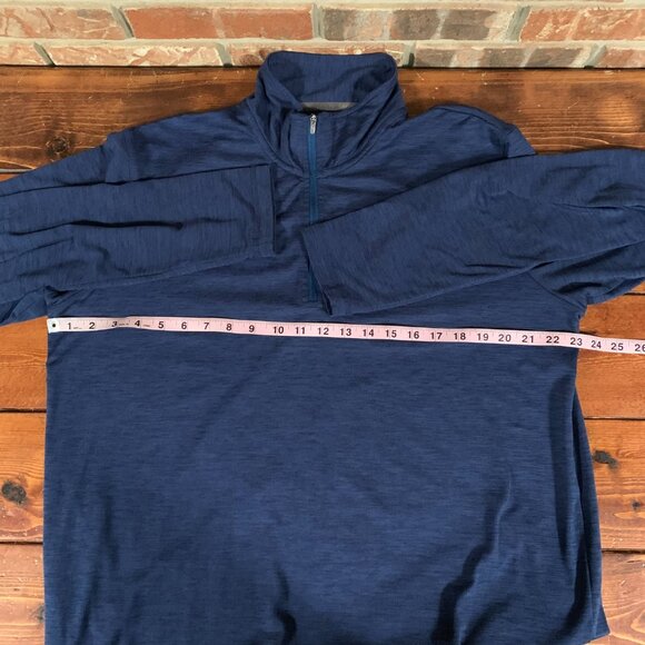 Orvis Performance Men's 1/4 Zip Navy Blue Large Pullover Long Sleeve Shirt EUC - Picture 11 of 13